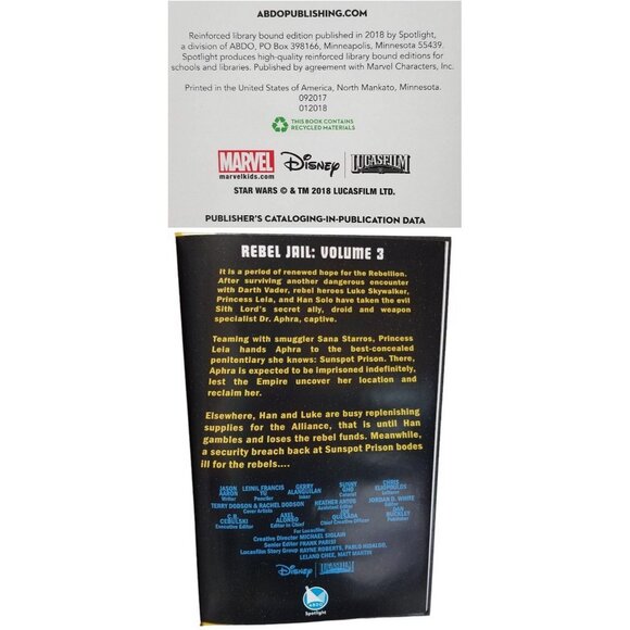 STAR WARS Rebel Jail Volume 3 Hardcover Book (2018) by Marvel Disney Lucas Film - Picture 4 of 12